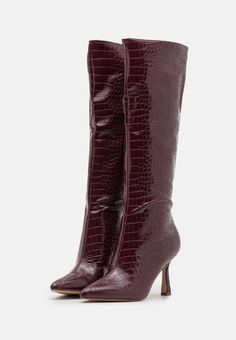 Steve Madden JAZZ UP - Klassiska stövlar - wine Wine Boots, Crocs Boots, Thigh Boot, Boots Fall, Boots Outfit, Beautiful Fashion, Cute Shoes