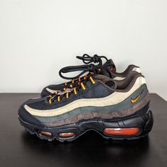 Nike Air Max 95 Dark Army Orange Blaze Tweed Dh4754-300 Mens Size 6 Women Sz 7.5 New Without Box Nike Air Max 9o, Nike Air Max 1 Patta Dark Russet, Nike Air Max 95 Women, Nike Air Max 98 Plus, Brown Sneakers With Air Max Cushioning For Outdoor, Urban Brown Sneakers For Fall, Brown Urban Sneakers For Fall, Nike Low-top Sneakers For Fall, Brown Sneakers For Outdoor Activities In Fall