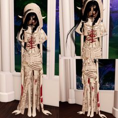 ー made by me ♡ #dresstoimpress Dti Outfits Ideas Nightmare, Dti Televonela, Nightmare Dress To Impress Outfit, Dress To Impress Nightmare Theme, Nightmare Dti Outfit, Costume Makeup Dress To Impress, Dti Skeletons Outfit Idea, Horror Dti Outfit, Casual Outfits Dress To Impress