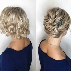 Maravillas hechas con el pelo corto . . . #peinadodeboda #peinadoinvitada #peinadopelocorto #ondas #pelocorto Short Hair 40, Medium Wedding, Wedding Updos, Best Wedding Hairstyles, Short Wedding Hair, Short Hair Color, Penteado Cabelo Curto