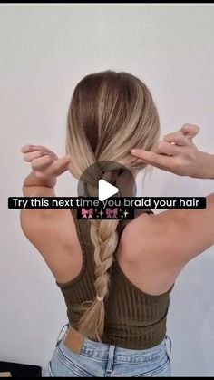 WIMBERLY’S | BEAUTY BAR on Instagram: "HOW TO long lasting braid 🧚🏼 credit poppy_hairstyles! save it to try it later ✨️

.

.

#braidhair #braidtrends #braidedhairstyles #hairstyleoftheday #hairstyle #hairstyletutorial #hairstyle2024 #braids #braidinspo #hairhacks #coiffure #hairhack #braidedhairstyle #hairvideo #hairidea #hairtutorials #springhair #springhairstyles" Braided Hairstyle, Braided Hairstyles For Teens, Pool Hairstyles, Sporty Hairstyles, Teen Hairstyles, Braids For Short Hair, Braided Ponytail, Volleyball Hairstyles, Beauty Bar