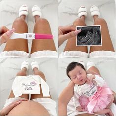 a woman holding a baby in her lap and showing it's diaper on the belly