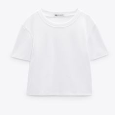 Nwot Zara White Crop Tee Size Medium An Absolute Essential Staple In Everyones Closet!! Brand New Never Worn!! Simple White Crew Neck Crop Top, Zara Cotton Crew Neck Knit Top, Simple Plain Tops For Summer, Simple Plain Summer Tops, Zara Basic Cotton Top, Basic Zara Cotton Top, Zara Basic Short Sleeve Crop Top, Zara Casual Short Sleeve Knit Top, Casual Zara Short Sleeve Knit Top