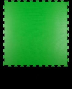 a green foam floor mat with black background and white squares on the bottom, for use as a backdrop or wallpaper