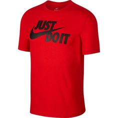 Nike Men's T-Shirt Sportswear "Just Do It" Short Sleeve Crew Neck Athletic Shirt Just Do It Logo, Nike Clothes, It Logo, Nike Basketball Shorts, Tee Shirt Homme, Nike Tshirt, Nike Just Do It, Athletic Shirts, Mens Sportswear