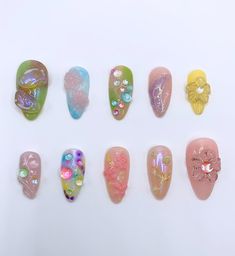 Hello love! 💖 Welcome to my store. I hope you find something you like!  ♡About product: All of my nails are handmade with high-quality materials to create durable and long-lasting wear. Each nail is made with care and customized to fit your size.  ♡Sizing: Please follow the directions provided in the photos. If you have any questions about how to size your nails don't be afraid to message me! ♡Processing time: Every nail is carefully handmade. 2-3 days for the nails to be made  ♡Each nail set includes: 10 nails of your size  1 nail glue 1 nail file  1 nail buffer  1 cuticle stick  If you have any questions and/or comments please feel free to contact me. Thank you and I can't wait to create some amazing nails for you! Nails Bubble, Bubble Fairy, Hello Love, Amazing Nails, Gem Nails, Nail Buffer, Don't Be Afraid, Nail Glue, My Nails