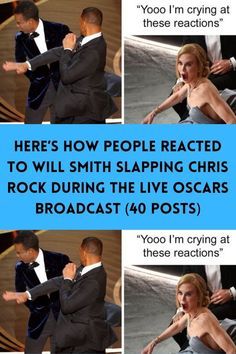 there's how people react to will smith slaping christ rock during the live oscars broadcast