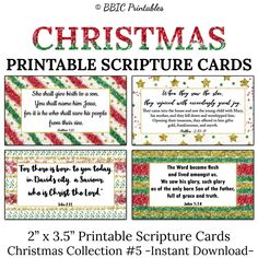 christmas printable scripture cards for the bible