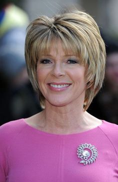 Bangs And Layers, Ruth Langsford, Grosvenor House, Short Shag Hairstyles, England National, O2 Arena, Pixie Haircut For Thick Hair, Bob With Bangs