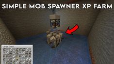 the simple mob sawer xp farm is shown in this screenshot from minecraft