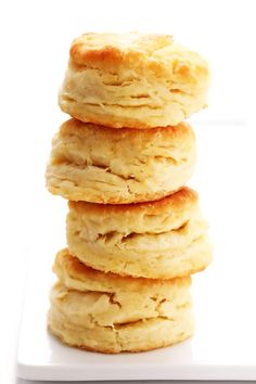 three biscuits stacked on top of each other