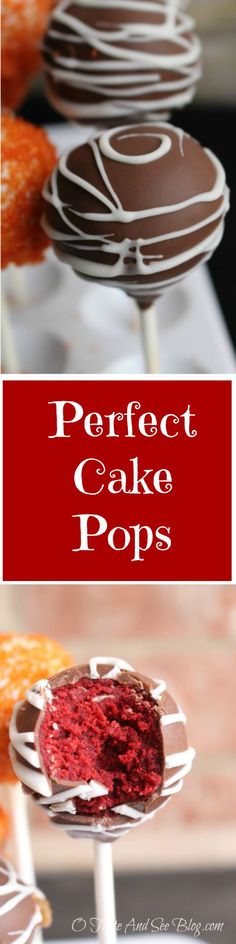 the perfect cake pops recipe is easy to make and delicious for desserts, even if it's on a stick