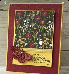 a birthday card with a butterfly on it