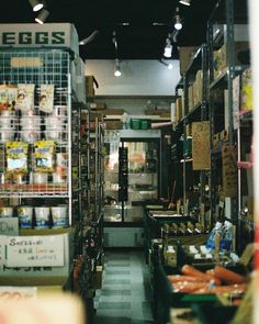 an empty grocery store filled with lots of food