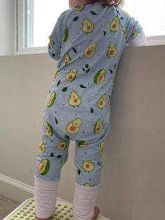 Dancing Avocados, Bamboo Baby Jammies!  Whether at sleep or at play, your little snuggle bug will love wearing our extremely comfortable one-piece pajama suits! Made with a breathable and flexible spandex-bamboo blend, they're great for all seasons to keep your little one cool in the summer and warm and snuggly in the winter.   These super soft jammies are gentle on sensitive skin, and have no buttons, snaps or interior tags for zero irritations. Fold-over hand covers leave hands free to crawl or toddle around while at play or covered for cozy fingers while sleeping. A double zipper makes diaper changes super easy. Cute Cartoon Print Onesie For Sleep, Cute Cartoon Print Sleep Onesie, Green Playful Onesie For Loungewear, Playful Green Onesie For Loungewear, Cotton Cartoon Print Onesie For Bedtime, Playful Cotton Onesie For Sleep, Playful Cartoon Print Onesie For Sleepovers, Playful Cartoon Print Onesie For Sleep, Cotton Onesie With Cartoon Print For Sleep