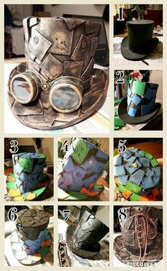 Steampunk Cake, Steampunk Diy Crafts, Stile Harry Potter, Steampunk Top, Mode Steampunk, Steampunk Christmas, Steampunk Top Hat, Steampunk Halloween, Steampunk Crafts