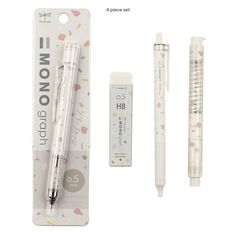 the pen is in its packaging next to it's contents