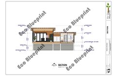 a blueprint drawing of a small house