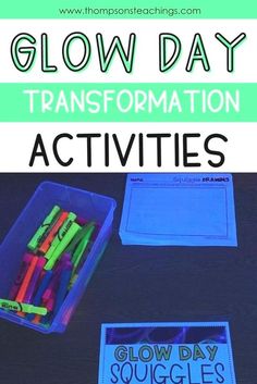 glow - in - the - dark activity for kids to use with their own activities