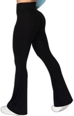 Flare Leggings For Workout, Stretch Flare Yoga Pants For Gym, Flare Yoga Pants In Elastane, High Stretch Flare Leggings For Workout, High Stretch Flare Leggings For Gym, High-cut Stretch Yoga Pants For Pilates, Fitted Flare Workout Bottoms, Flared Stretch Workout Leggings, High Stretch Flare Gym Bottoms