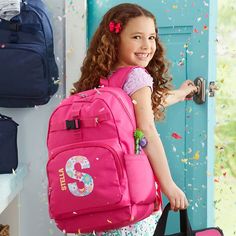 NEW YEAR, NEW GEAR: For back to school! This personalized gear is sure to take them to the head of the class. It has tons of space for all the essentials any pink lover needs for the day. Suitable for ages 3+. UNIQUELY PERSONALIZED: Make the grade! Choose backpack or backpack/lunchbox set. Select Animal Print, Rainbow Chevron, Flowers or Bright Hearts design. Customize with any initial and name up to 10 characters. TOTE WITH STYLE: Backpack has padded back and adjustable straps, 2 side pockets a Girly Graphics, Rainbow Chevron, Back To School Kids, Hearts Design, Christmas Idea, Personalized Backpack, Special Kids, Patterned Backpack, School Kids