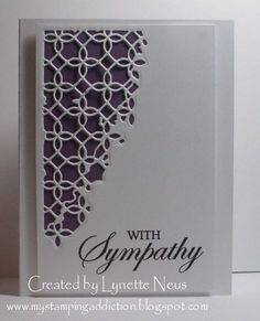 a close up of a greeting card with the word sympathy written on it and an intricate design