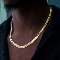 Introducing the South Beach Cuban™ Chain, your favorite classic with an elevated design. This bold piece is set in 18k Yellow Gold, complete with our signature clasp, and will be the perfect complement to your look no matter where you go. It will reflect the light from every angle and have all eyes on you. Available in three colors, this chain is sure to impress! This product is guaranteed for life - GLD will repair the item should you experience any defects in craftsmanship or breakage. Specifi