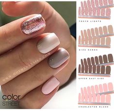 Get the look with Color Street Sparkly Nails, Manicure At Home, Nail Arts