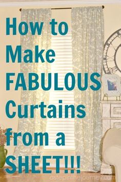 how to make fabulous curtains from a sheet