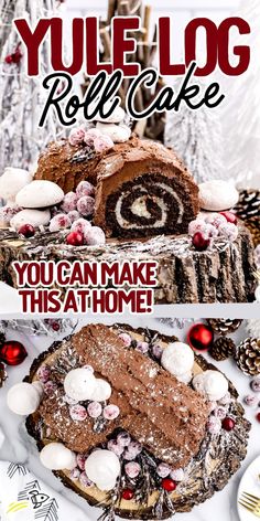 Yule Log Cake French Christmas Desserts, Mocha Frosting, Christmas Easy, Chocolate Sponge Cake