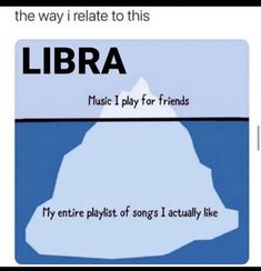 an iceberg with the words libra on it