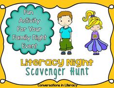 Family Literacy Night Activities, Literacy Night Activities, Family Literacy Night, Curriculum Night, Family Involvement, Night Activities, Family Literacy, Parent Night, Literacy Day