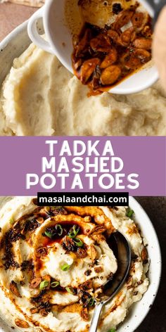 These Tadka Mashed Potatoes take the classic Thanksgiving side to a whole new level! Fluffy, buttery, and garlicky potatoes topped with flavorful Indian spices add warmth and depth to any holiday meal or dinner spread. Dinner Spread, Buttery Potatoes, Indian Vegetarian Dishes, Classic Thanksgiving, Mashed Potatoes Recipe, Mashed Potato Recipes, Thanksgiving Side, Holiday Meal