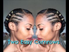 2 Cornrows, Hair Styles Easy, Kanekalon Hairstyles, Protective Hairstyle, Natural Hair Styles Easy, Penteado Cabelo Curto, Natural Hair Braids, Cornrow