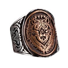 PRICES MAY VARY. STRIKING WOLF HEAD DESIGN: Features a meticulously crafted wolf head, symbolizing strength, freedom, and the spirit of the wilderness. PREMIUM 925K STERLING SILVER: Made from high-quality 925K sterling silver for durability, shine, and a luxurious feel. BOLD STYLE STATEMENT: A bold and masculine ring, perfect for adding a touch of rugged elegance to any outfit. SYMBOLIC POWER: The wolf is a powerful symbol in many cultures, representing loyalty, guardianship, and intuition. VERS Rings Of Power Amazon, Wolf Head Design, 3d Sketch, Wolf Ring, Silver Wolf, Wolf Head, Detailed Ring, Head Design, Bold Style