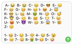 the keyboard has many different emoticions on it, including one for each letter