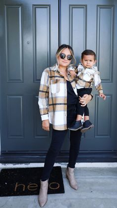 FALL FLANNELS Flannel Shirt Mommy and Me Outfits Mommy - Etsy Mommy And Son Matching Outfits, Matching Mommy Son Outfits, Mother Son Matching Outfits, Mom And Son Matching, Mommy Son Outfits, Son Pictures, Mom And Son Outfits, Mommy Son, Mommy And Me Shirts