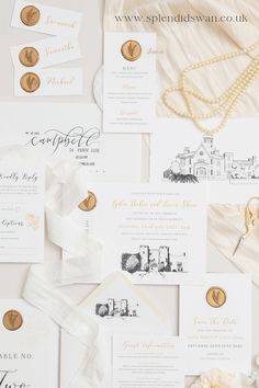 Castle wedding invitations by Splendid Swan Roast Chicken Dinner