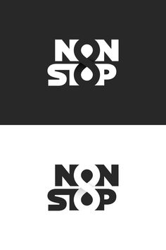 Non Stop Logo, Connectivity Logo Design, Negative Space Logo Typography, Negative Space Letter Logo, Type Only Logo, Youthful Logo Design, Negative Space Letters, Infinity Graphic Design, Byte Logo