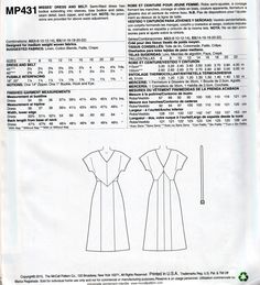 the sewing pattern for this dress is very easy to sew