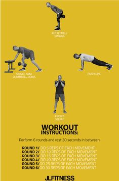 an exercise poster with the words workout instructions