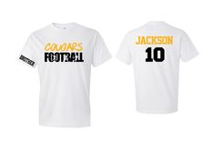 Football Dad Shirt | Short Sleeve T-shirt | Customize your team & colors PLEASE READ BEFORE ORDERING WE CANNOT RUSH ORDERS OR CREATE NEW DESIGNS DURING PEAK SEASON AUG - MAY. IF YOU NEED TO CANCEL PLEASE DO SO WITHIN 24HRS Please read full description before ordering we cannot be responsible for mistakes made by not reading the full description. ORDERING INSTRUCTIONS: 1. Select your Garment Size/Color Each size must be selected separately. Please do NOT leave a list of sizes in the notes. Th Baseball Tee Shirts, Running Tops, Be Responsible, Shirt Short Sleeve, Dad To Be Shirts, Team Colors, New Designs, Rush, Gender Neutral