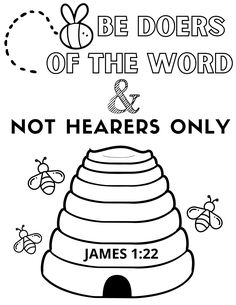 a black and white image with the words be doers of the word not hearers only