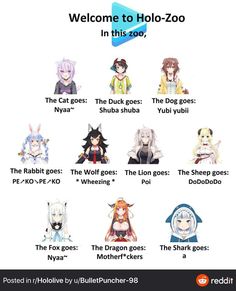 an image of anime characters with their names