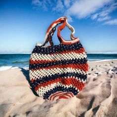 Red whit and blue market bag. Eco-friendly Red Shoulder Bag For Shopping, Red Summer Bag For Everyday, Summer Red Everyday Bags, Eco-friendly Red Crochet Bag, Eco-friendly Red Tote Beach Bag, Eco-friendly Red Beach Bag, Eco-friendly Red Crochet Bag For Daily Use, Eco-friendly Red Beach Bag For Daily Use, Handmade Red Beach Bag