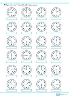 worksheet for telling time to the hour in english and spanish with an image of clocks