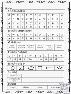 the printable worksheet for numbers and letters to help students learn how to use them