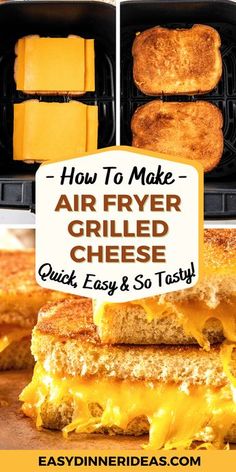 how to make air fryer grilled cheese quick easy and so tasty for lunch