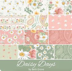 Daisy Days charm back by Beth Grove for Wilmington PrintsContains 42, 5" x 5" squares of fabric. Includes duplicates100% CottonWashing precut fabrics is not recommended and may lead to raveling or fraying Precut Fabric, Charm Pack, Crystal Charm, Craft Projects, Quilting, Daisy, Crystals, Fabric