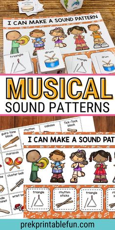 musical sound patterns for kids and adults to practice their music skills with the words i can make a sound pattern